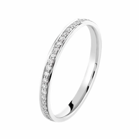 0.18ct Round Brilliant Cut Diamond Channel Set 18ct White Gold Full Eternity Ring