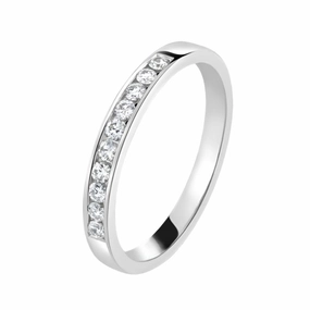 0.20ct 10-Round Brilliant Cut Diamond Channel Set 18ct White Gold Eternity Band