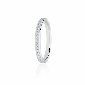 0.25ct Princess Cut Diamond 9ct White Gold Half Eternity Ring
