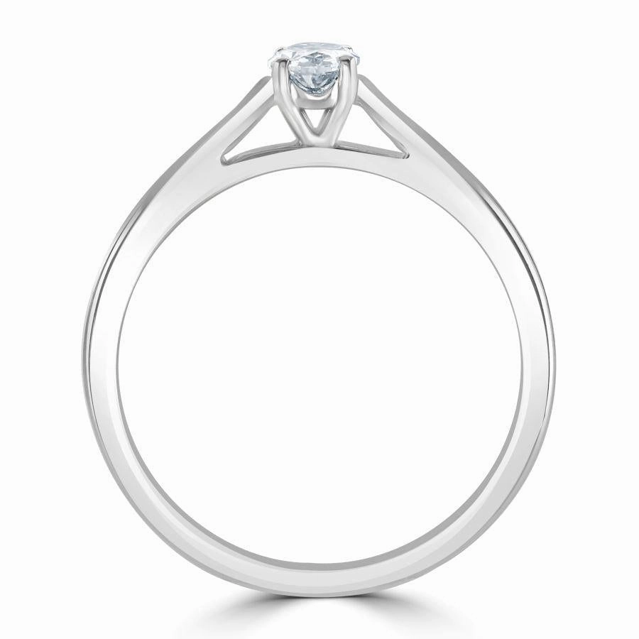 0.31ct Diamond Oval Cut Solitaire Platinum Ring