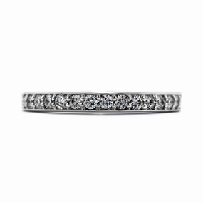 0.38ct Truly Bridal 15-Round Brilliant Cut Diamond 18ct White Gold Band