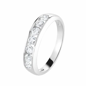 0.50ct Round Brilliant Cut Diamond Channel Set 18ct White Gold Half Eternity Ring