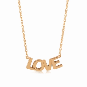 14k "Love" Pendant Necklace