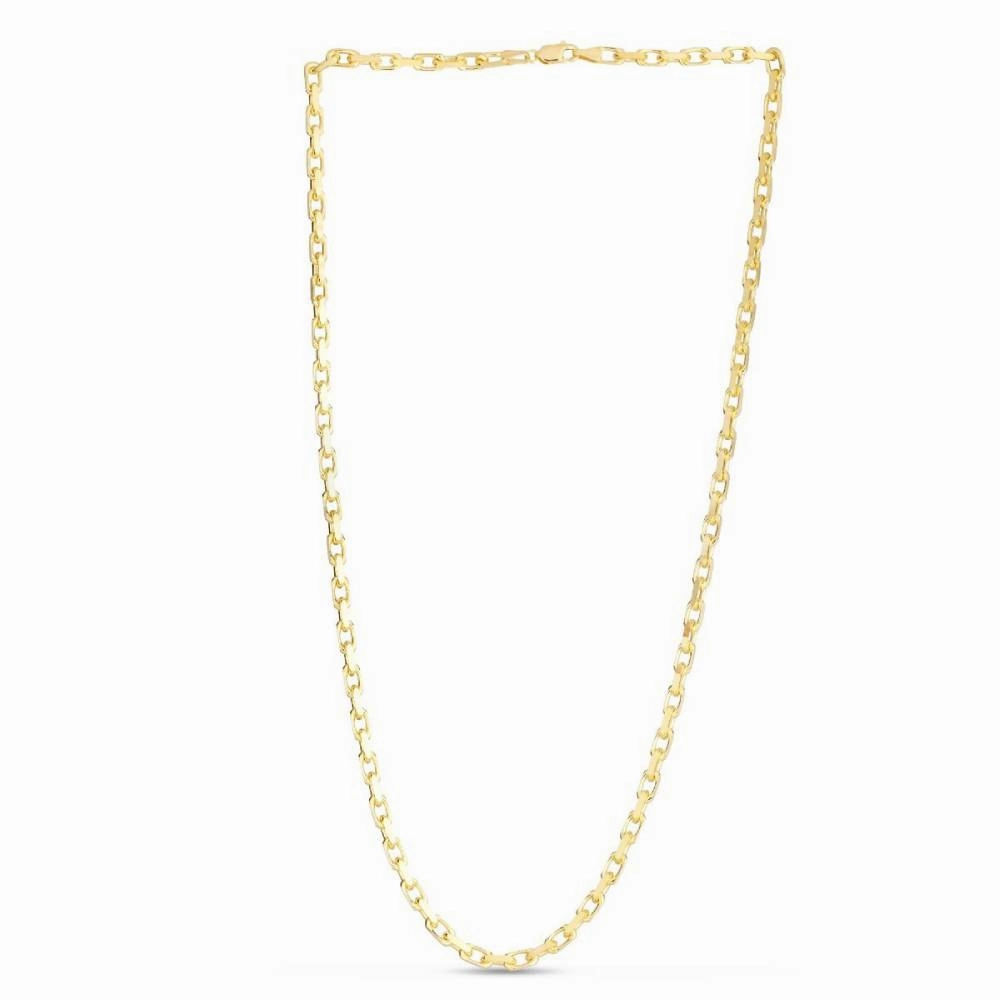 14k Yellow Gold 22" French Cable Link Chain Necklace