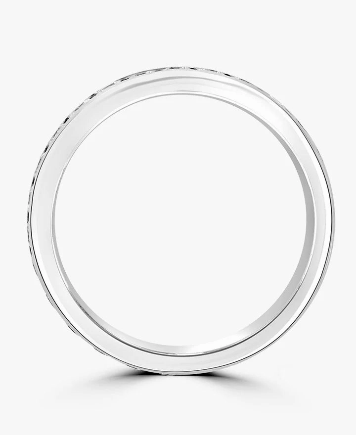 18ct White Gold 0.27ct Round Brilliant Cut Diamond Channel Set Full Eternity Ring