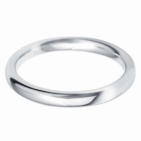 18ct White Gold 2.5mm Classic Court Ladies Wedding Ring