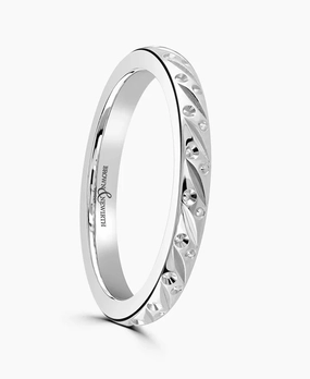 18ct White Gold 2.5mm Medium Court Ladies Polished Wedding Ring