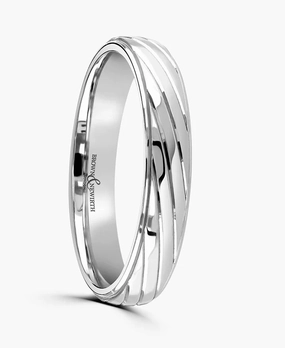 18ct White Gold 3mm Medium Court Ladies Polished Wedding Ring
