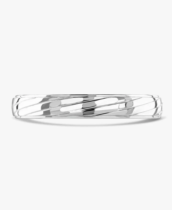 18ct White Gold 3mm Medium Court Ladies Polished Wedding Ring