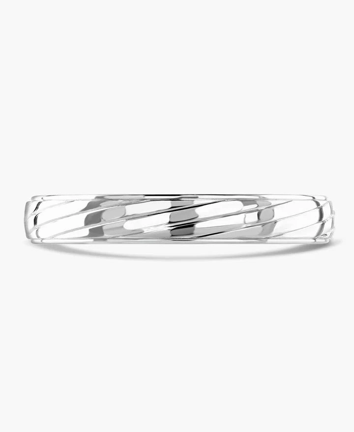18ct White Gold 3mm Medium Court Ladies Polished Wedding Ring