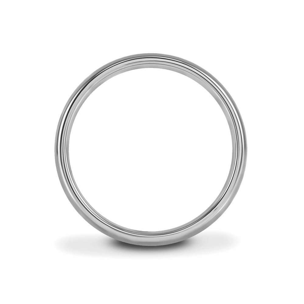 18ct White Gold 4mm Light Court Gents Wedding Ring
