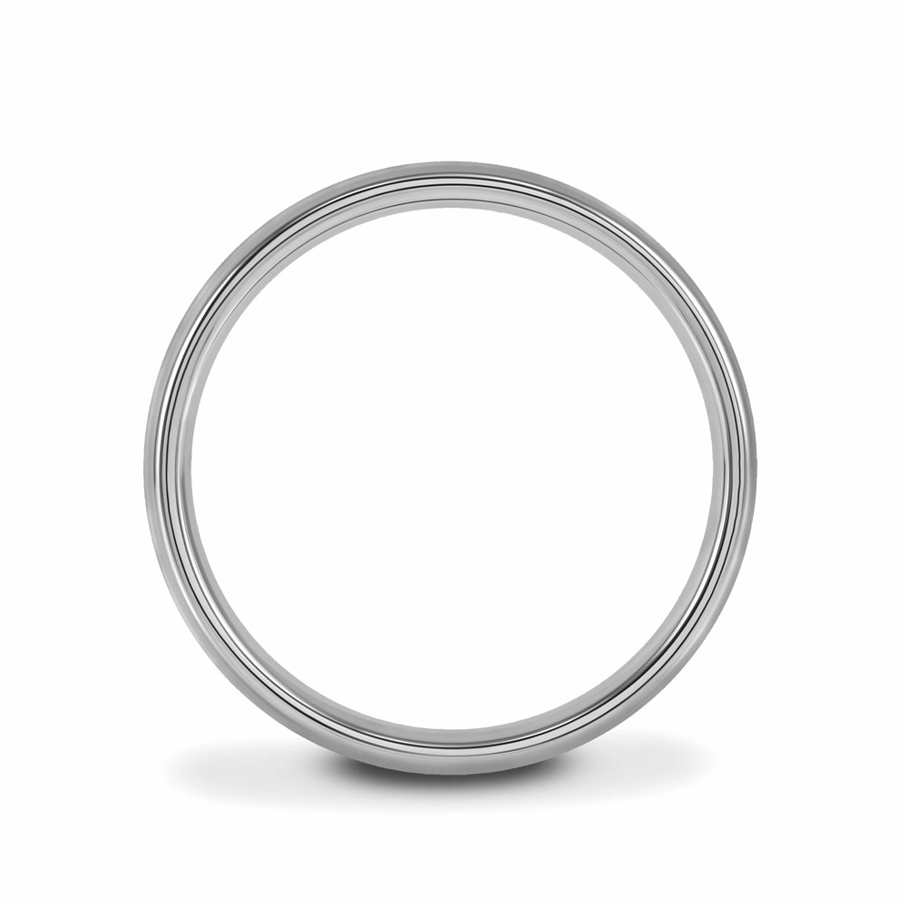 18ct White Gold 5mm Light Court Gents Wedding Ring