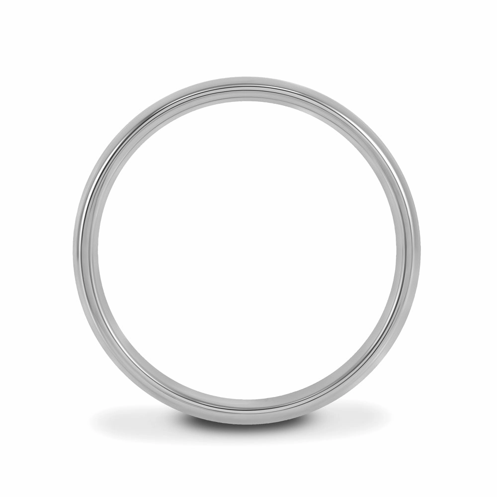 18ct White Gold 6mm Light Court Gents Wedding Ring