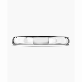 18ct white gold Classic Court Wedding Ring light guage 3mm width