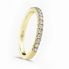 18ct Yellow Gold 0.25ct Round Brilliant Diamond Claw Set Half Eternity Ring