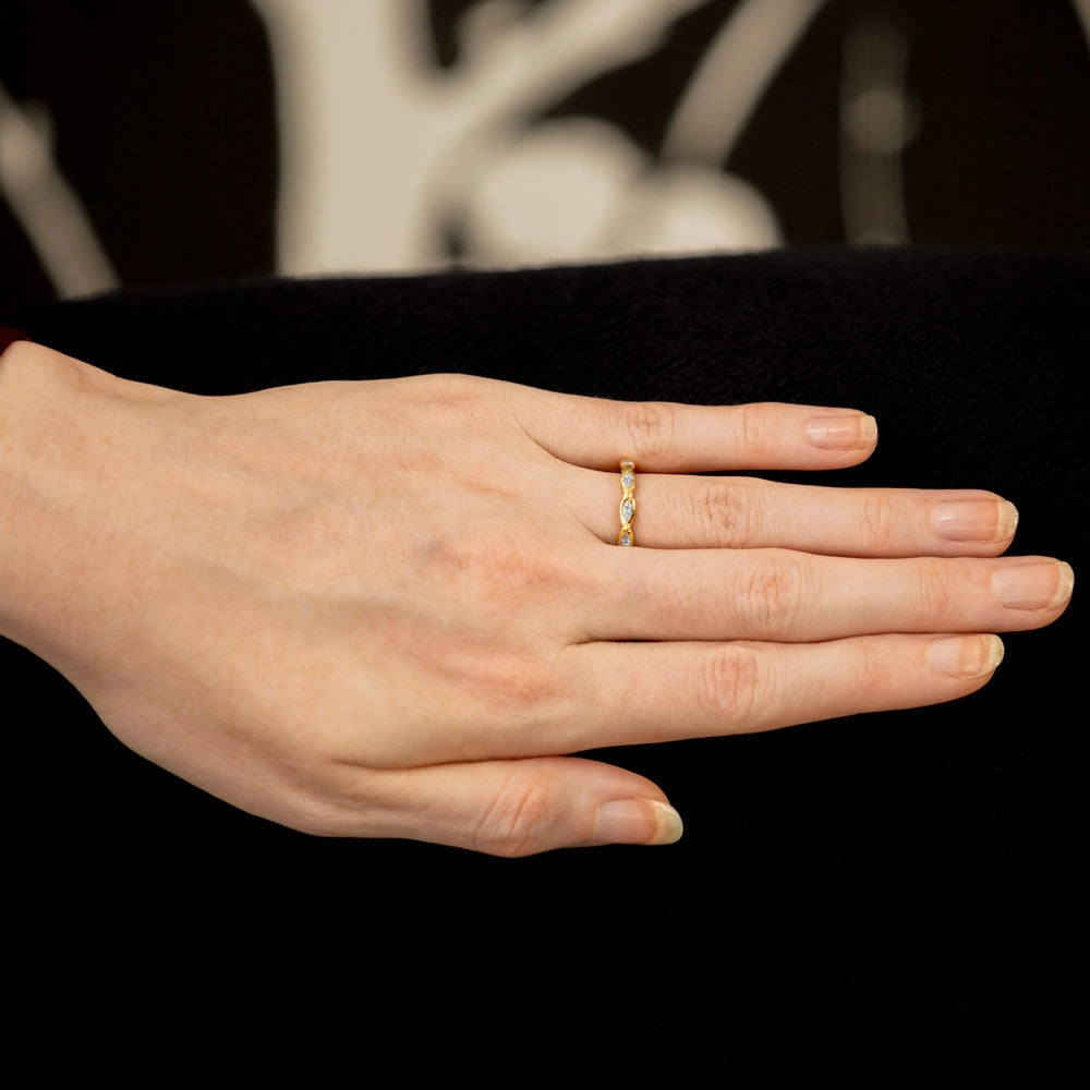 18ct Yellow Gold 0.30ct Marquise Cut Five Stone Ring