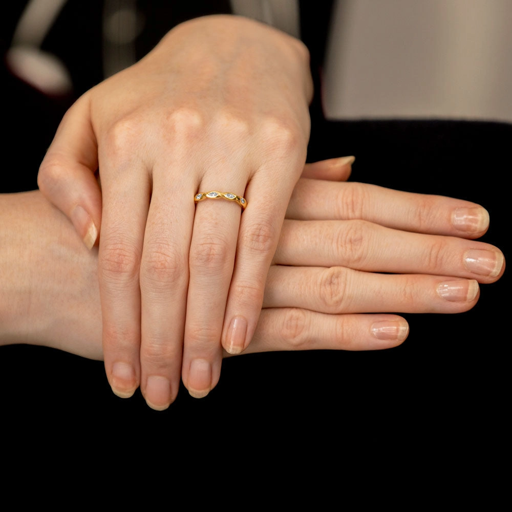 18ct Yellow Gold 0.30ct Marquise Cut Five Stone Ring