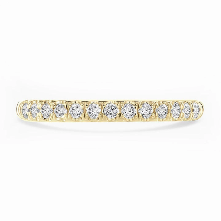 18ct Yellow Gold 0.33ct Round Brilliant Cut Diamond Claw Set Half Eternity Ring