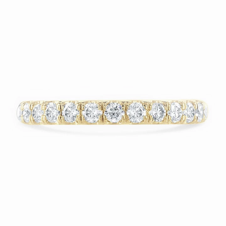 18ct Yellow Gold 0.50ct Round Brilliant Cut Claw Set Half Eternity Ring