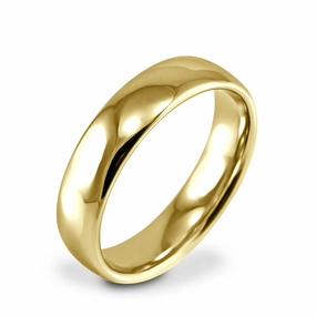 18ct Yellow Gold 5mm Light Court Gents Wedding Ring