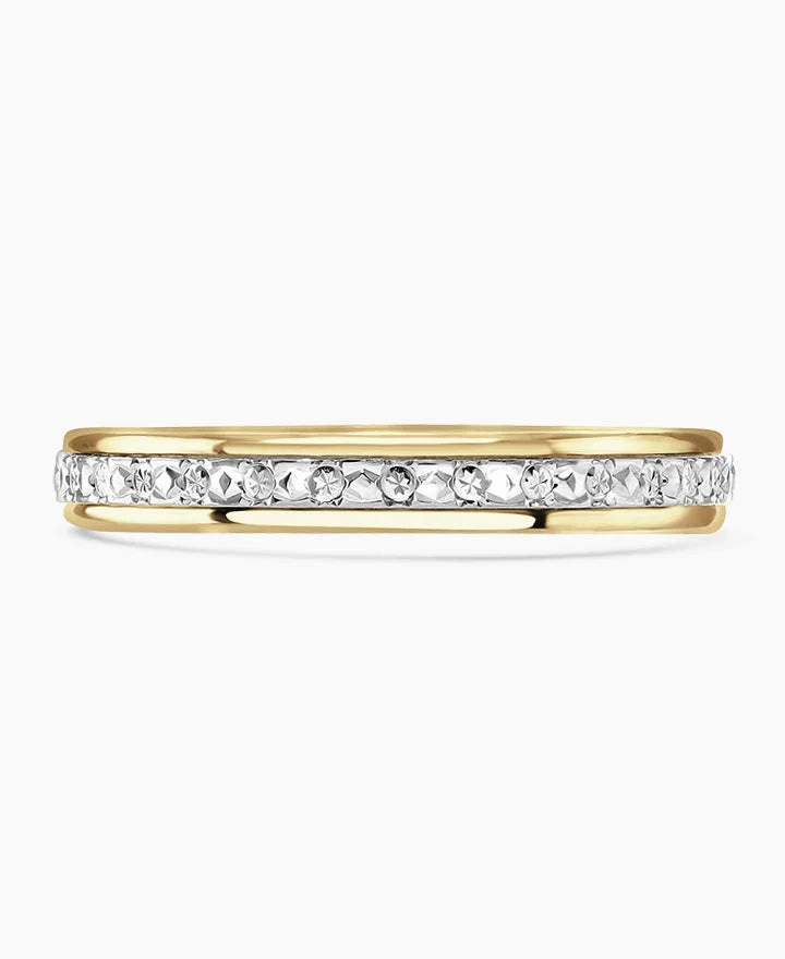 18ct Yellow Gold And Platinum 3mm Ladies Wedding Ring