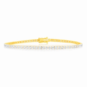 1 Carat Luminesce Lab Grown Diamond Tennis Bracelet in 9ct Yellow Gold