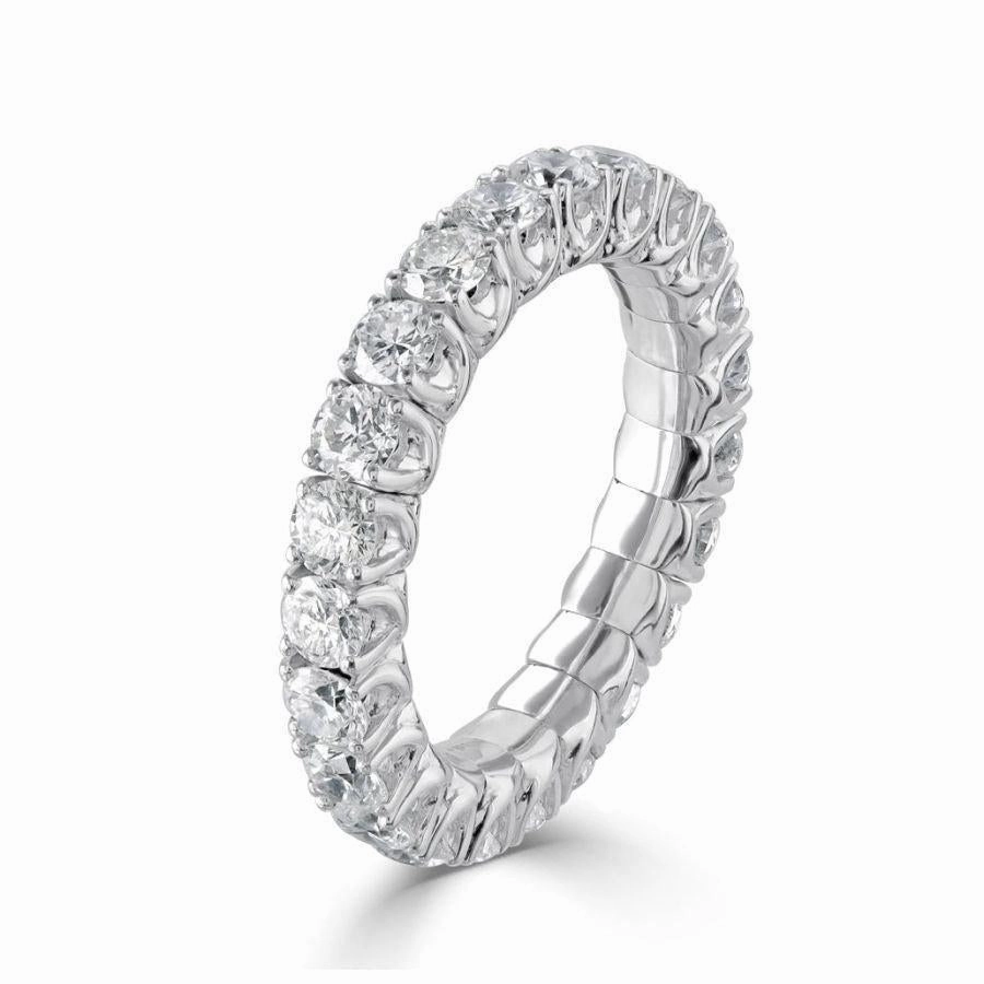 2.46ct 23-Round Brilliant Cut Diamond Expanding 18ct White Gold Full Eternity Ring