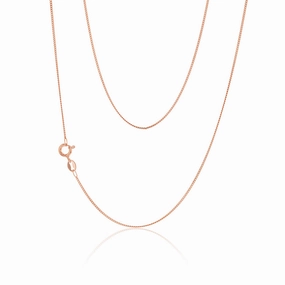 50cm Sterling Silver and Rose Gold Plate Curb Link Chain