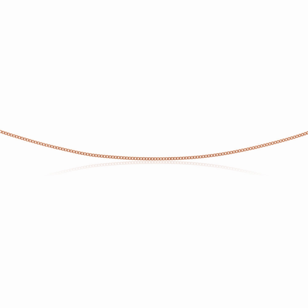 50cm Sterling Silver and Rose Gold Plate Curb Link Chain