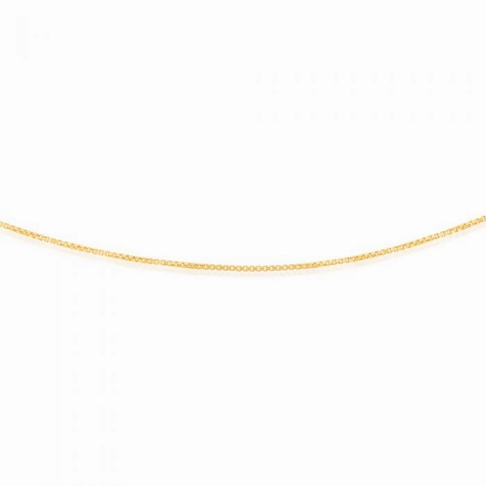 9carat Silver Filled Box Chain 50cm