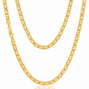 9ct Alluring Yellow Solid Gold 55cm Anchor Chain