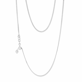 9ct Charming White Gold Silver Filled Curb Chain
