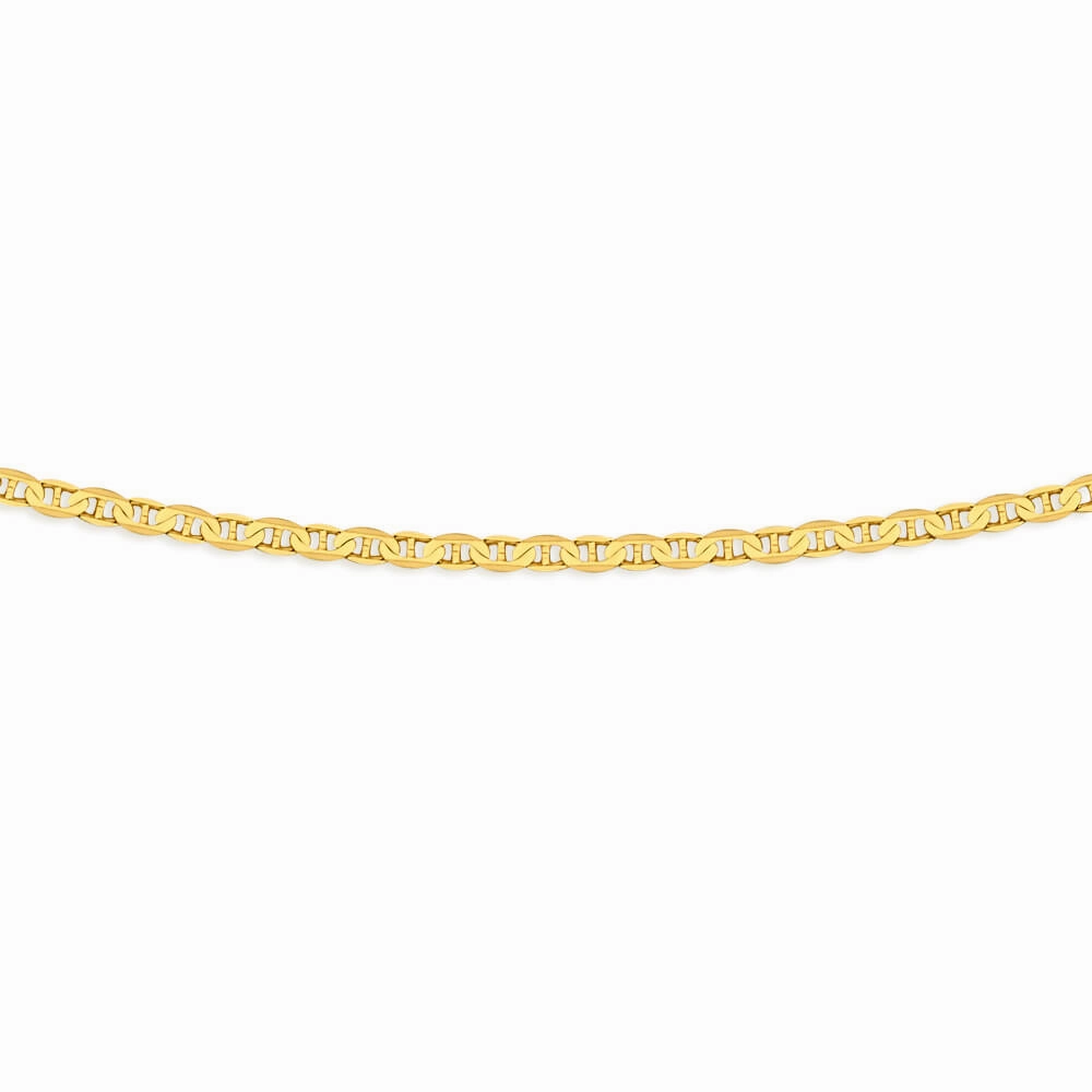 9ct Charming Yellow Solid Gold Anchor 50cm Chain