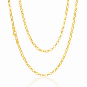 9ct Charming Yellow Solid Gold Belcher Chain