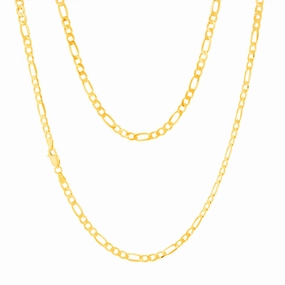 9ct Charming Yellow Solid Gold Figaro Chain