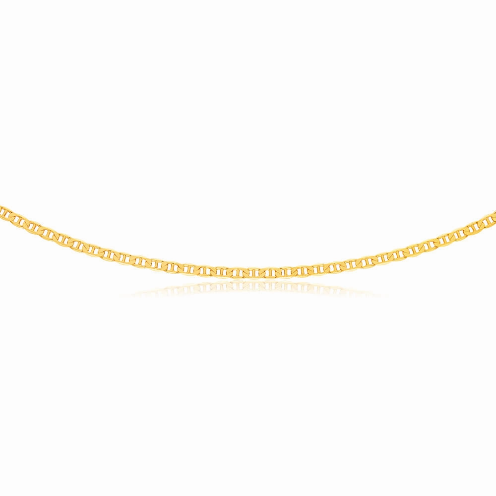 9ct Elegant Yellow Solid Gold Anchor 60cm Chain