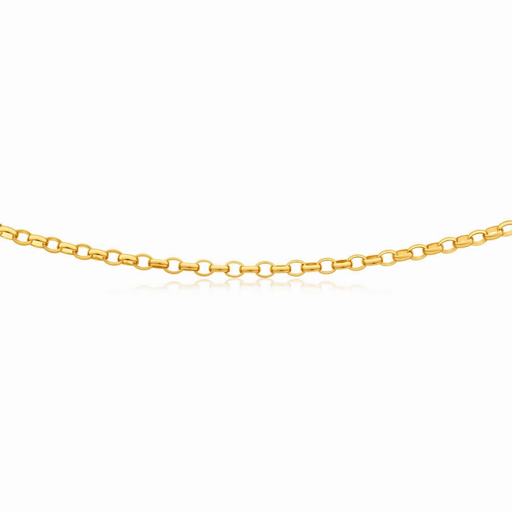9ct Elegant Yellow Solid Gold Belcher Chain