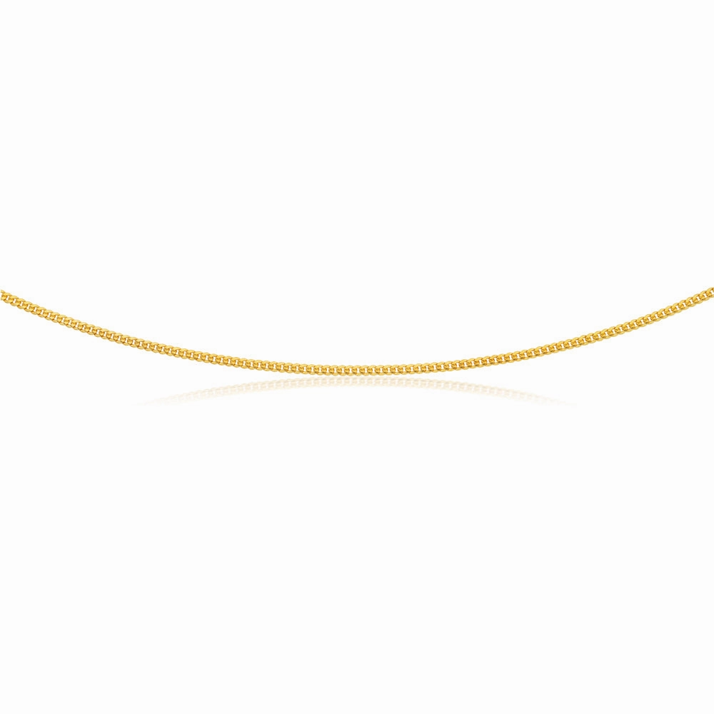 9ct Gold Filled Curb 40cm Chain 60 Gauge