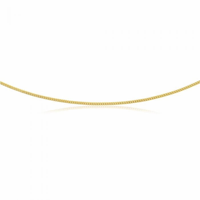 9ct Gold Filled Curb 50cm Chain 60 Gauge