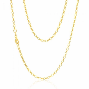 9ct Magnificent Yellow Solid Gold Belcher Chain