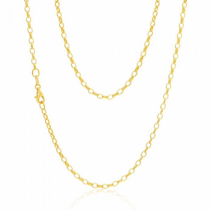 9ct Magnificent Yellow Solid Gold Belcher Chain