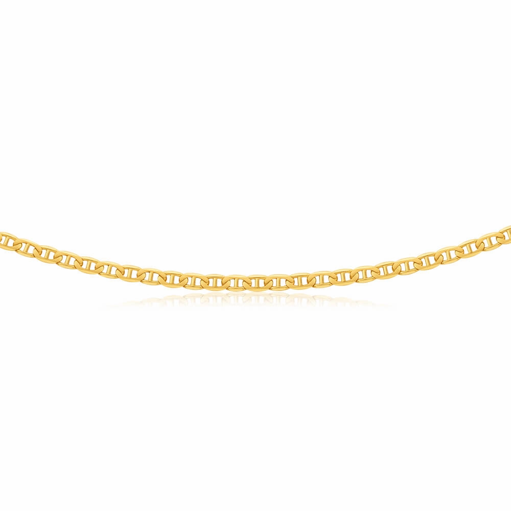 9ct Radiant Yellow Solid Gold Anchor Chain