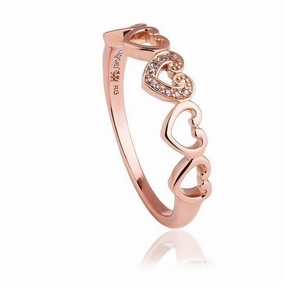 9ct Rose Gold Affinity Heart Wht Top Ring