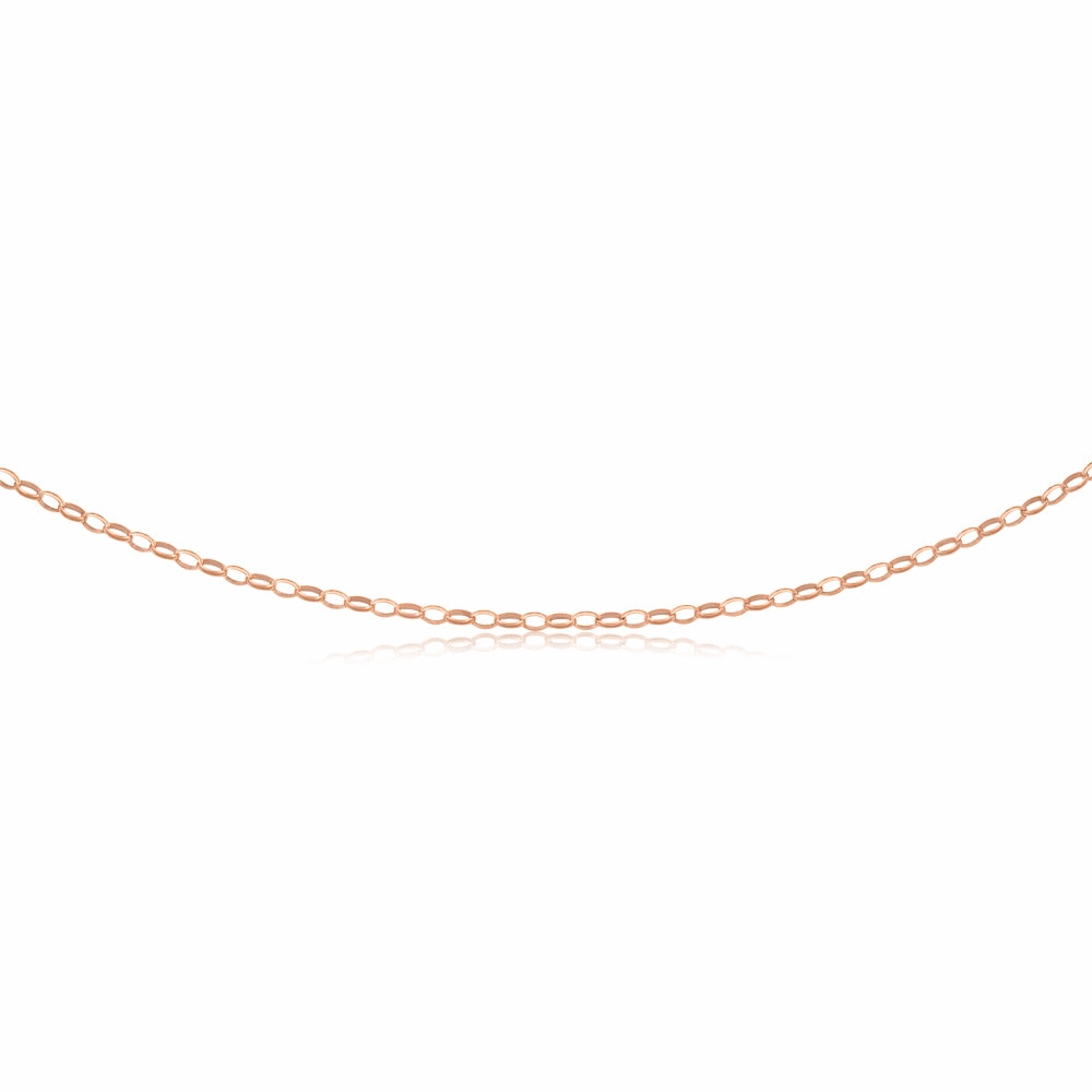 9ct Rose Gold Silverfilled 50cm Belcher Chain