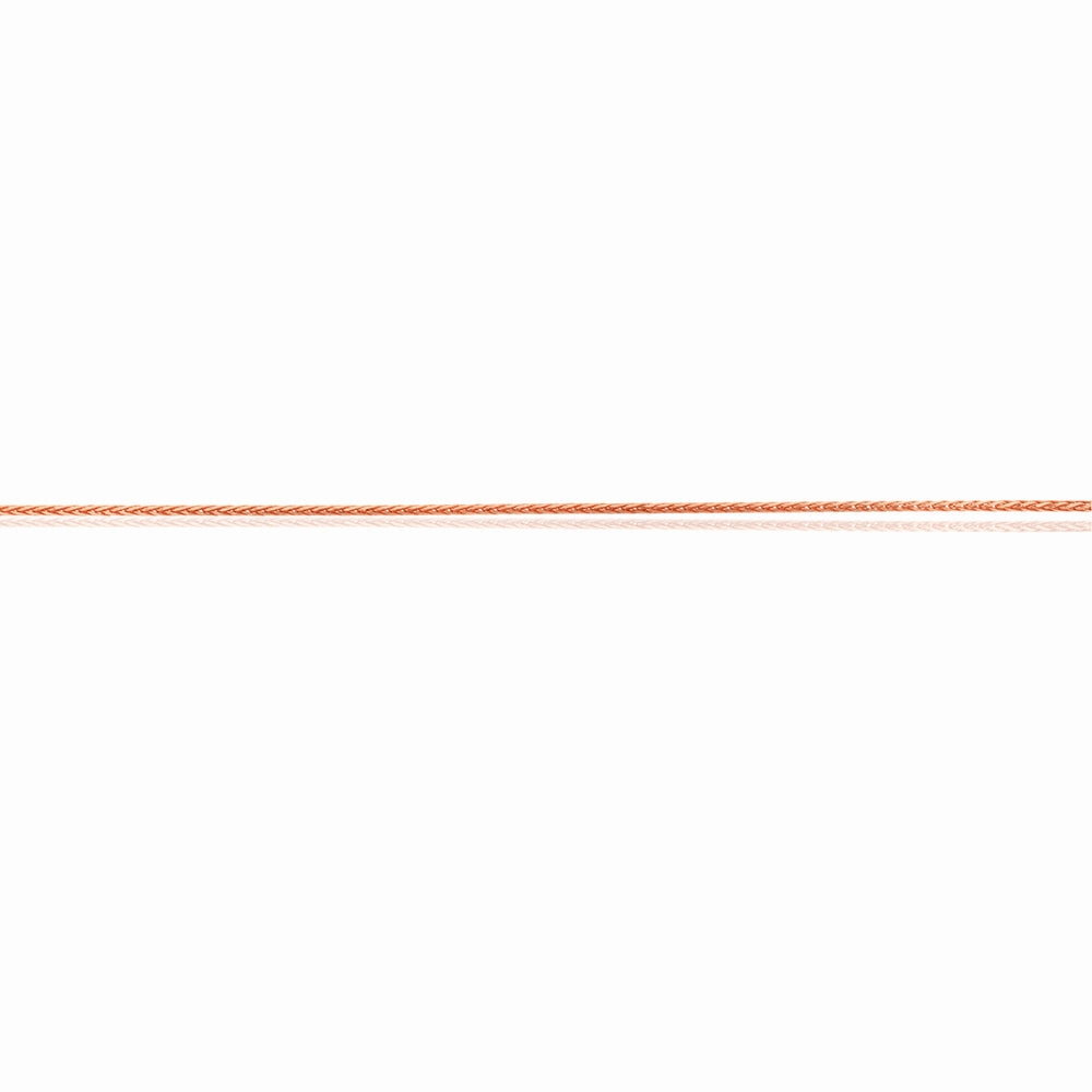 9ct Rose Gold Wheat link Extender 47cm Chain 30gauge