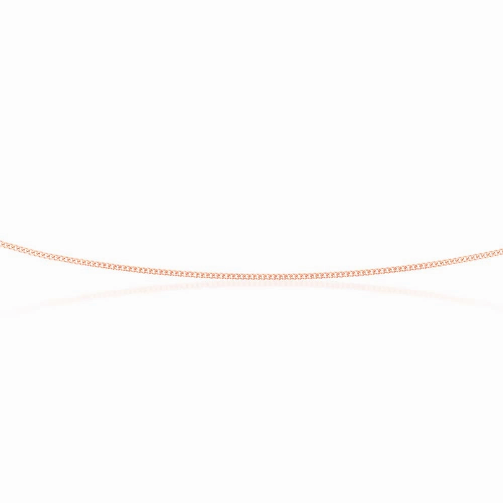 9ct Rose Solid Gold 40 Gauge Curb 51cm Chain