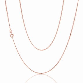 9ct Rose Solid Gold 40 Gauge Curb 51cm Chain