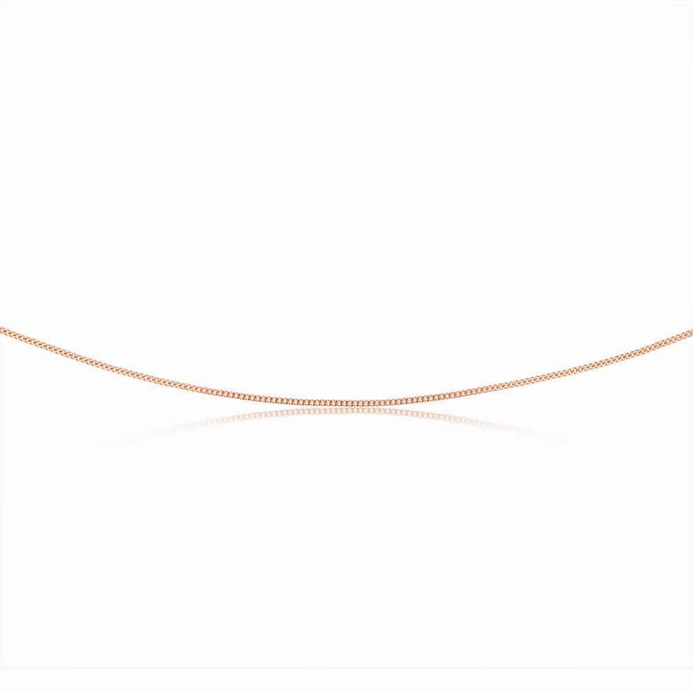 9ct Rose Solid Gold 40 Gauge Curb 56cm Chain