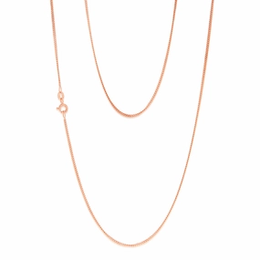9ct Rose Solid Gold 40 Gauge Curb 56cm Chain