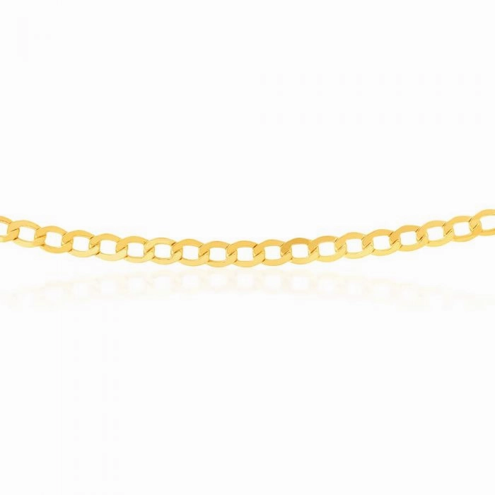 9ct Silverfilled Curb Bev 45cm 100 Gauge Chain